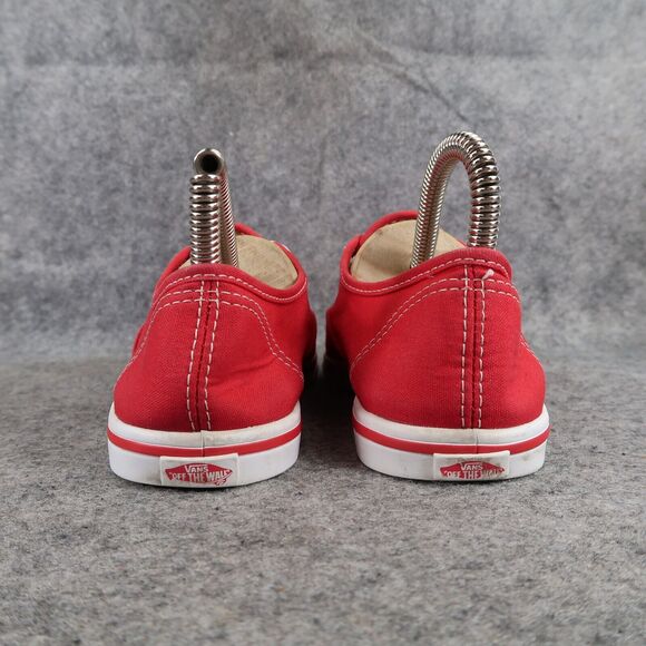 Vans Shoes Womens 5.5 Sneakers Authentic Lo Pro Skate Casual Red Canvas Lace Up - Picture 5 of 12